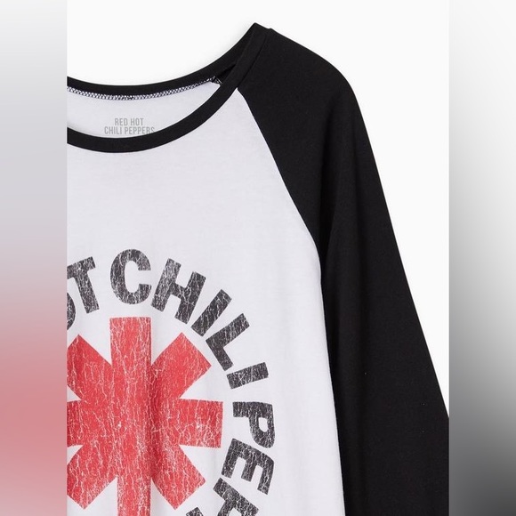 Torrid Red Hot Chili Peppers White Classic Fit Raglan Tee Women’s Plus Size 6x - Picture 3 of 8